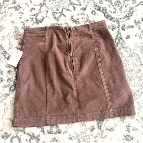 Free People Modern Femme Brown Corduroy Mini Skirt - Picture 7 of 9